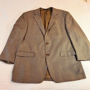 Ralph Lauren Men's Two-Button Houndstooth Sport Coat - Brown and Beige